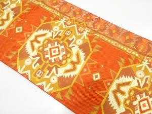 本場筑前博多　更紗模様織り出し　名古屋帯